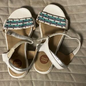 White and Blue Kids Sandals
